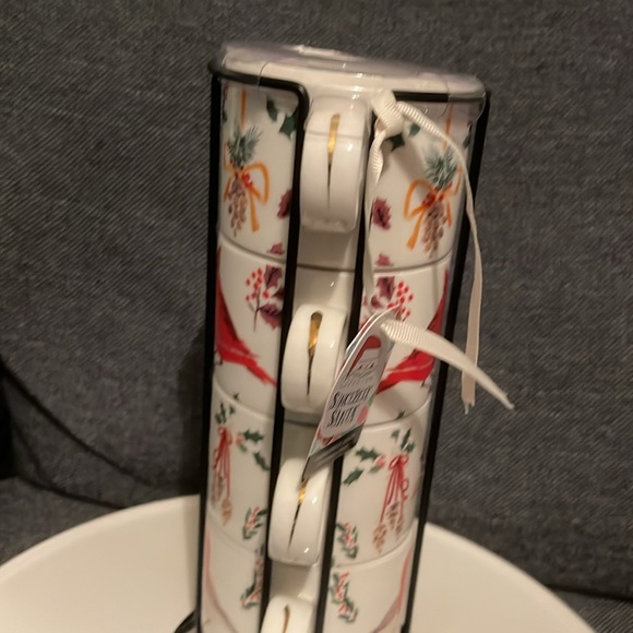 NWOT Grace Fine porcelain stackable mugs - Picture 6 of 9